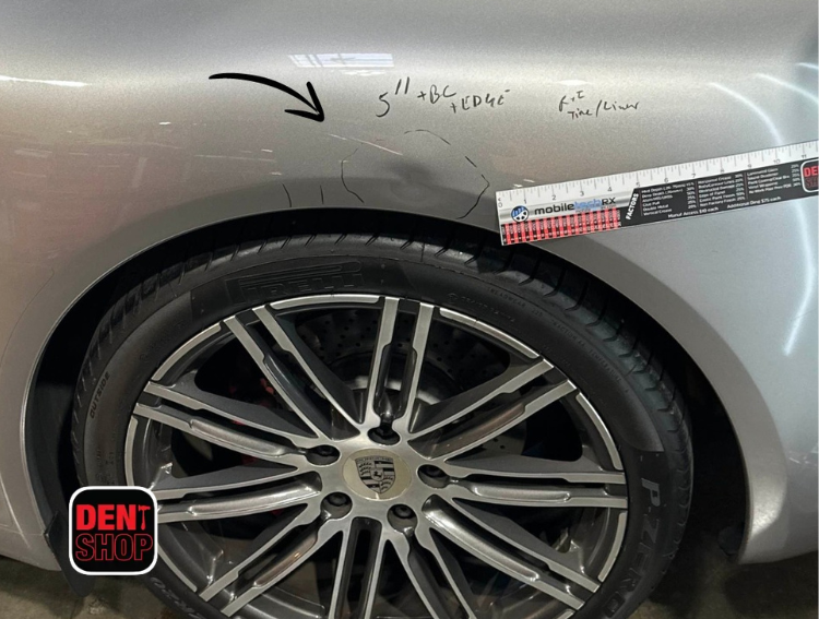 dent repair on a porsche